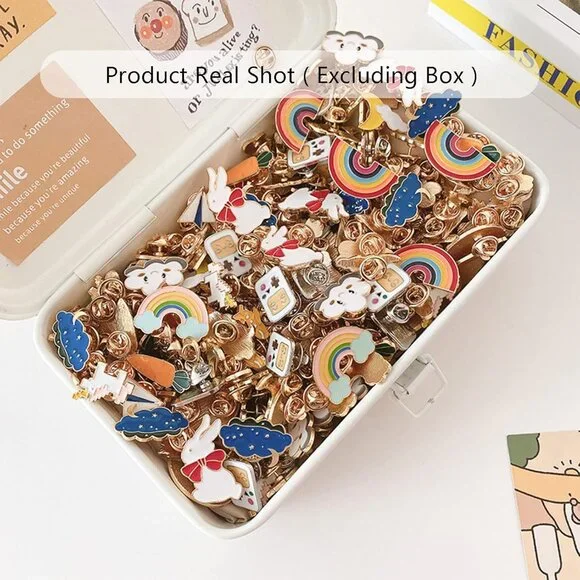 50Pcs Enamel Pins for Backpacks Cute Pins Bulk for Hats Jackets Lapel Pins Brooc